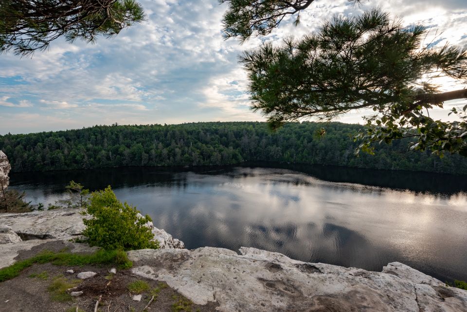 View on top of a cliff in Lake Minnewaska in New York State