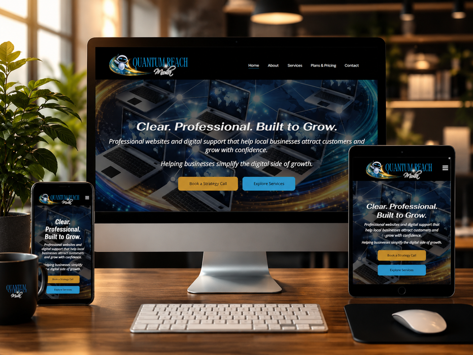 Computer image of quantum reach media
