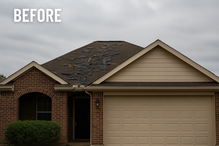 Before storm damage repair