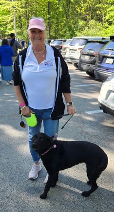 Claudia bell and her dog echo
