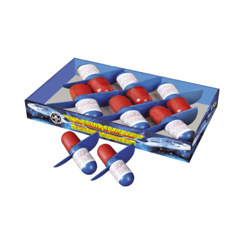 Two colored spaceship