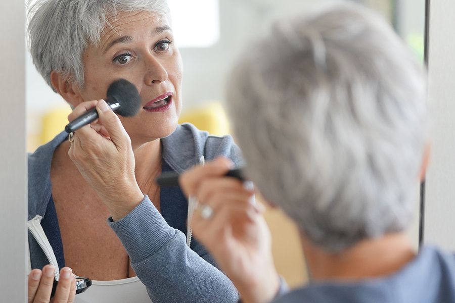 Bigstock senior woman with short grey h 396203042