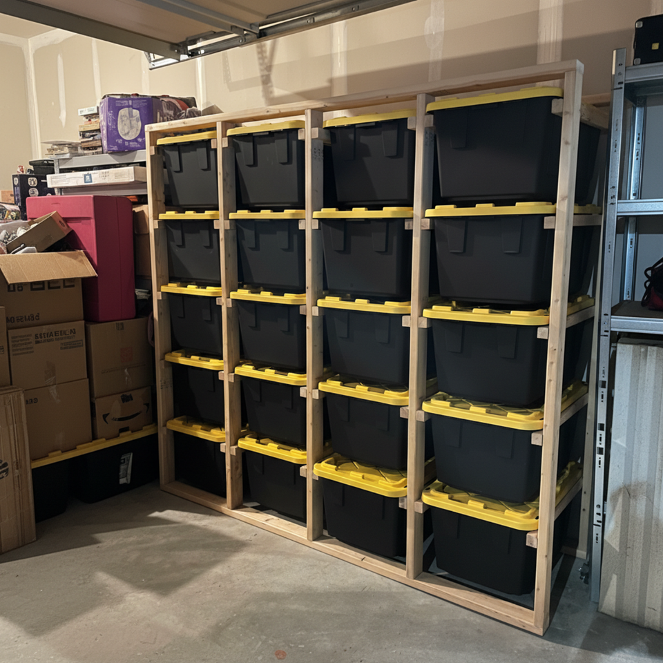 Custom 20 Bin Fixed Storage System