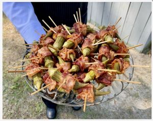 Bacon wrapped spicy okra child’s room