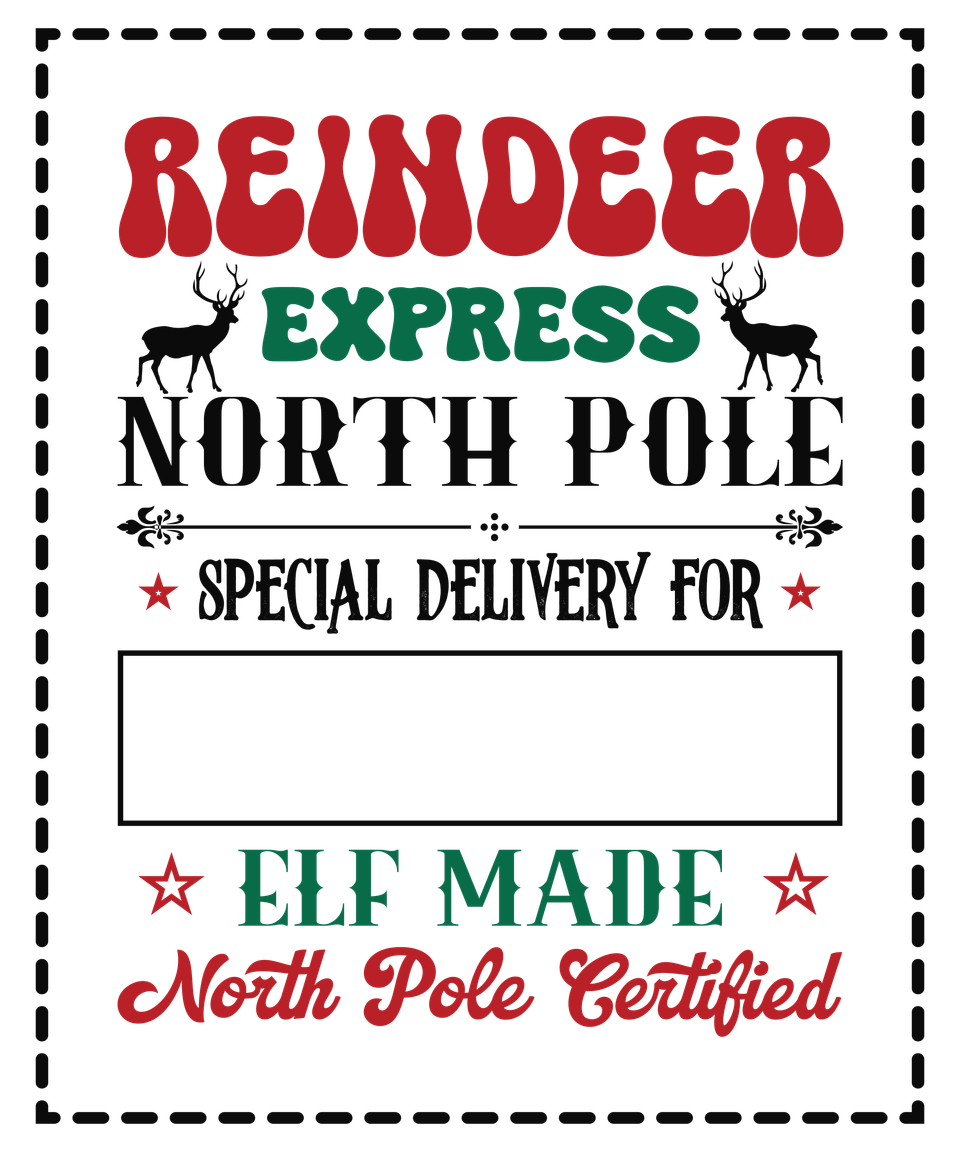 Seasons   christmas santa sack reindeer express north pole 10 color