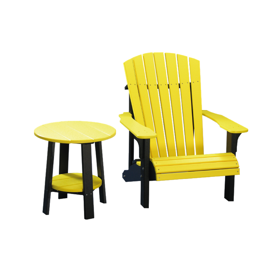 Hlf deluxe end table yellow with dlx. chair