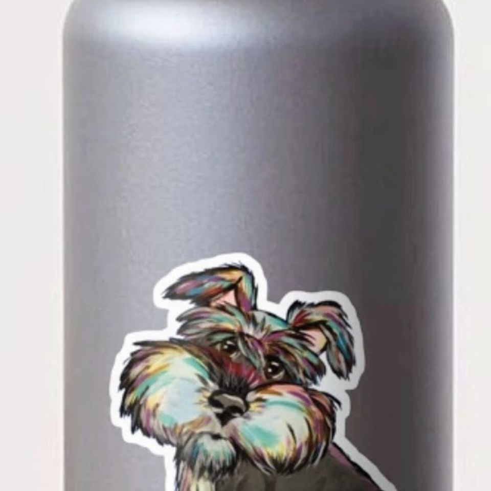 Schnauzer acrylic sticker