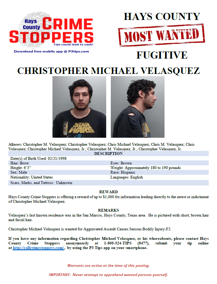 Velasquez most wanted poster