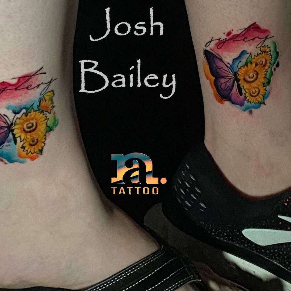 Josh watercolor friends butterfly flowers