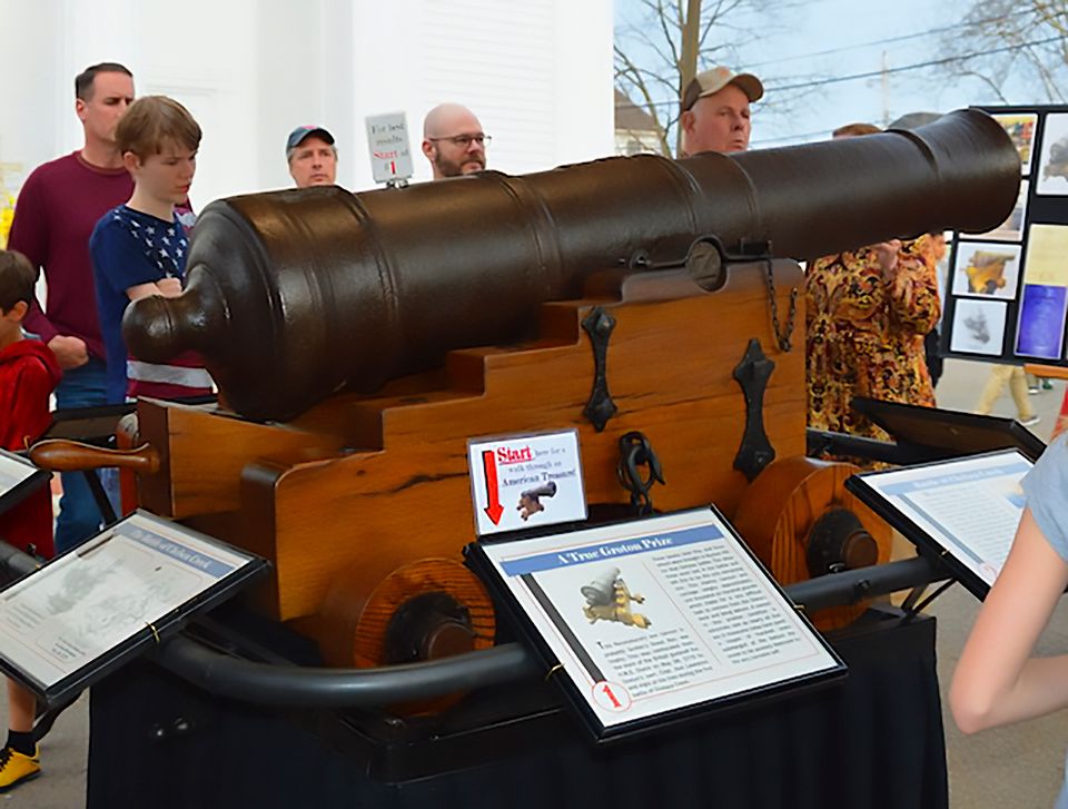 The revolutionary war cannon seized from the british warship  the hms diana  in may 1775. (photo courtesy of the freedom's way heritage area)