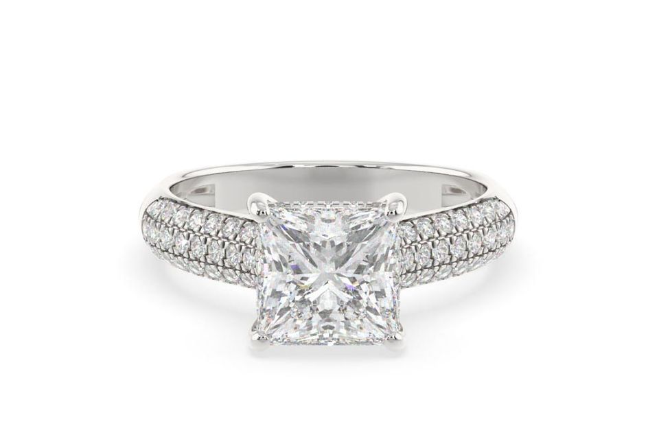 Princess lab engagement ring