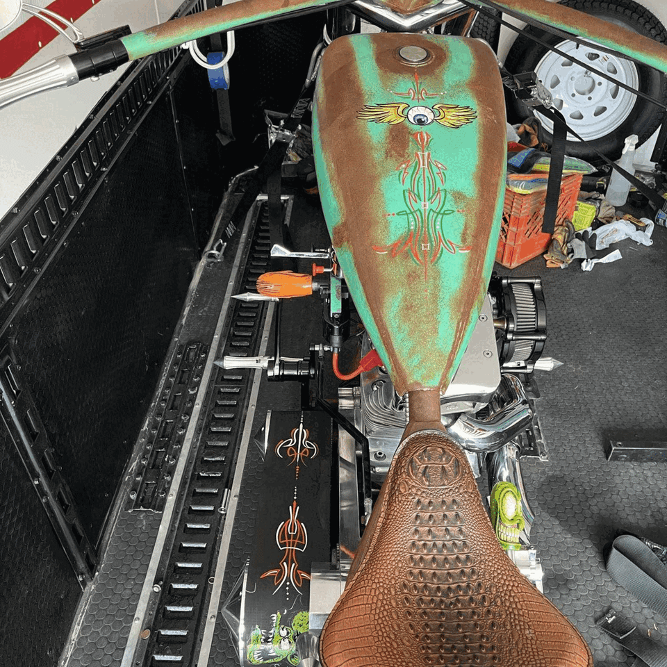 Creative custom pinstriping design and artistic projects created by Skeeter's Grafix.