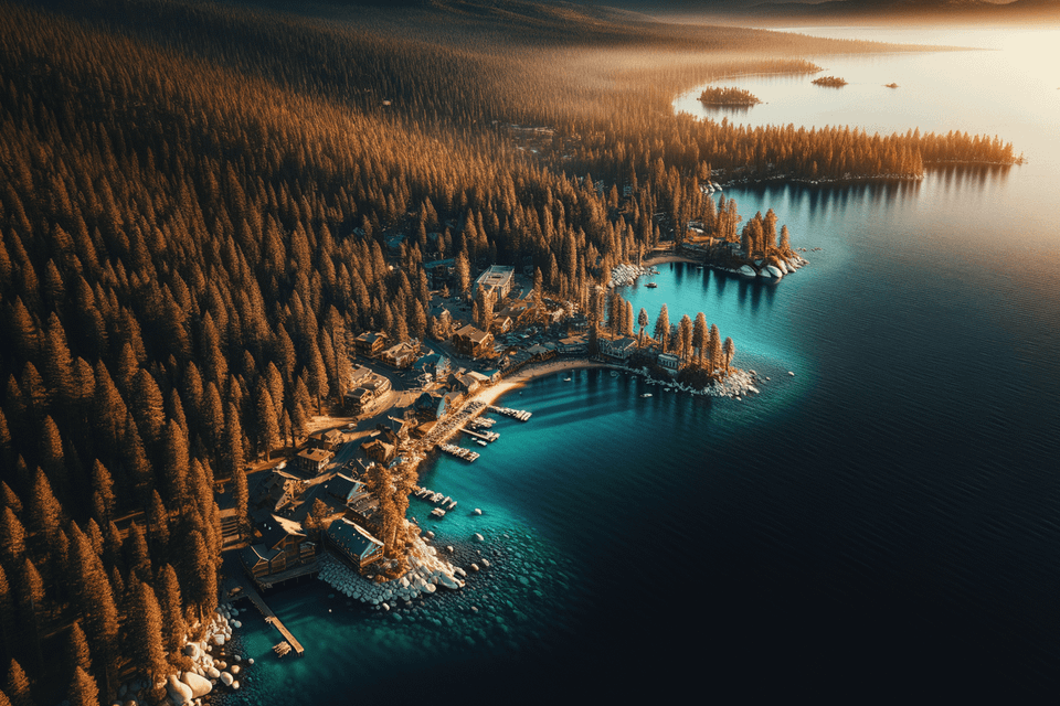 Representation of Lake Tahoe's east shore 