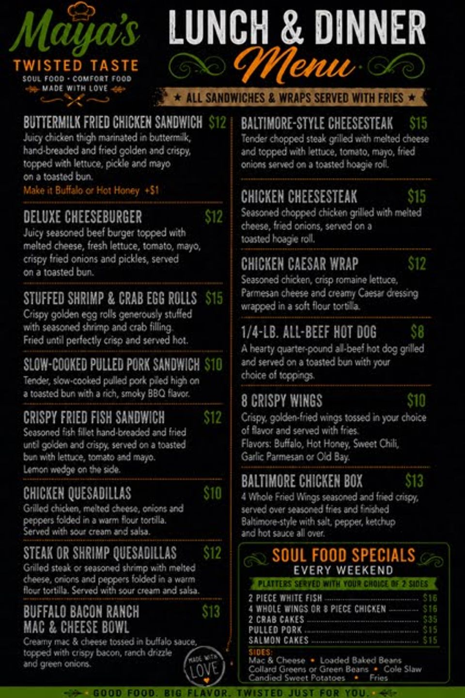 Menu page 2