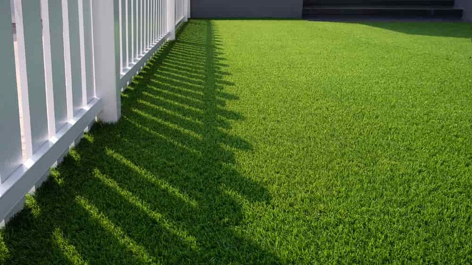 Fake grass in the sun