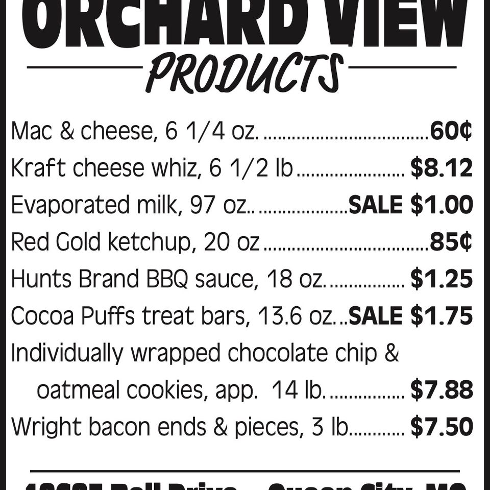 Orchard view products wk5