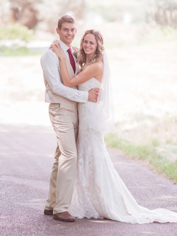 Happy wedding couple in boise id