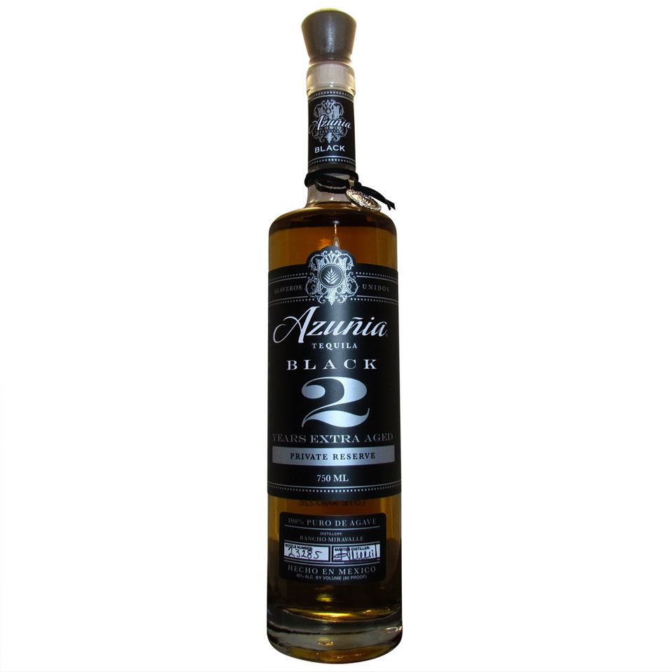 Azunia black tequila
