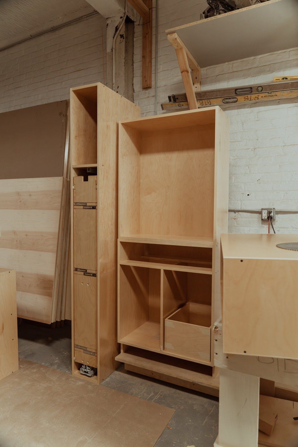 BTB Renovations custom millwork shop in Bushwick, Brooklyn