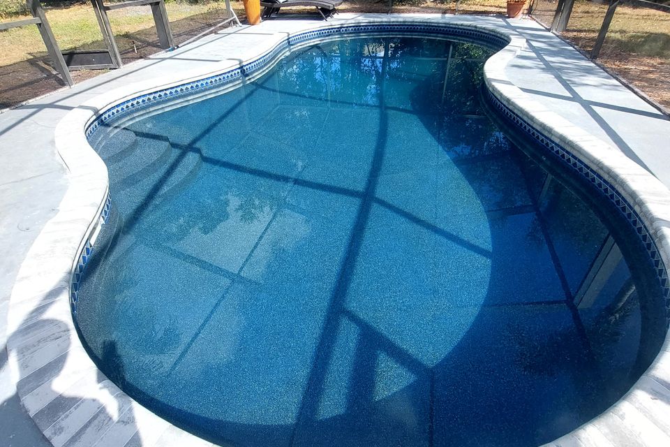 kidney-shaped pool
