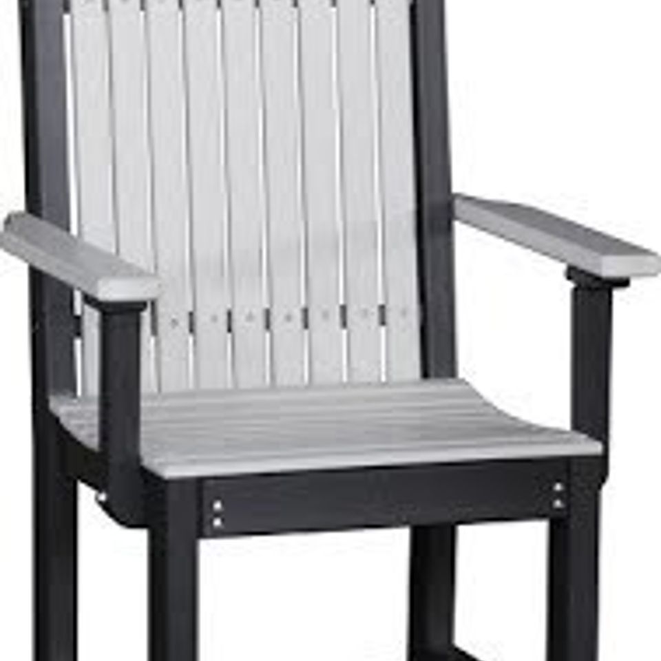Sunrise poly lawn   hardwood furniture   paden  oklahoma   luxcraft collection   pccdgb captains chair dining dove gray   black20180515 22683 1l5fuaj