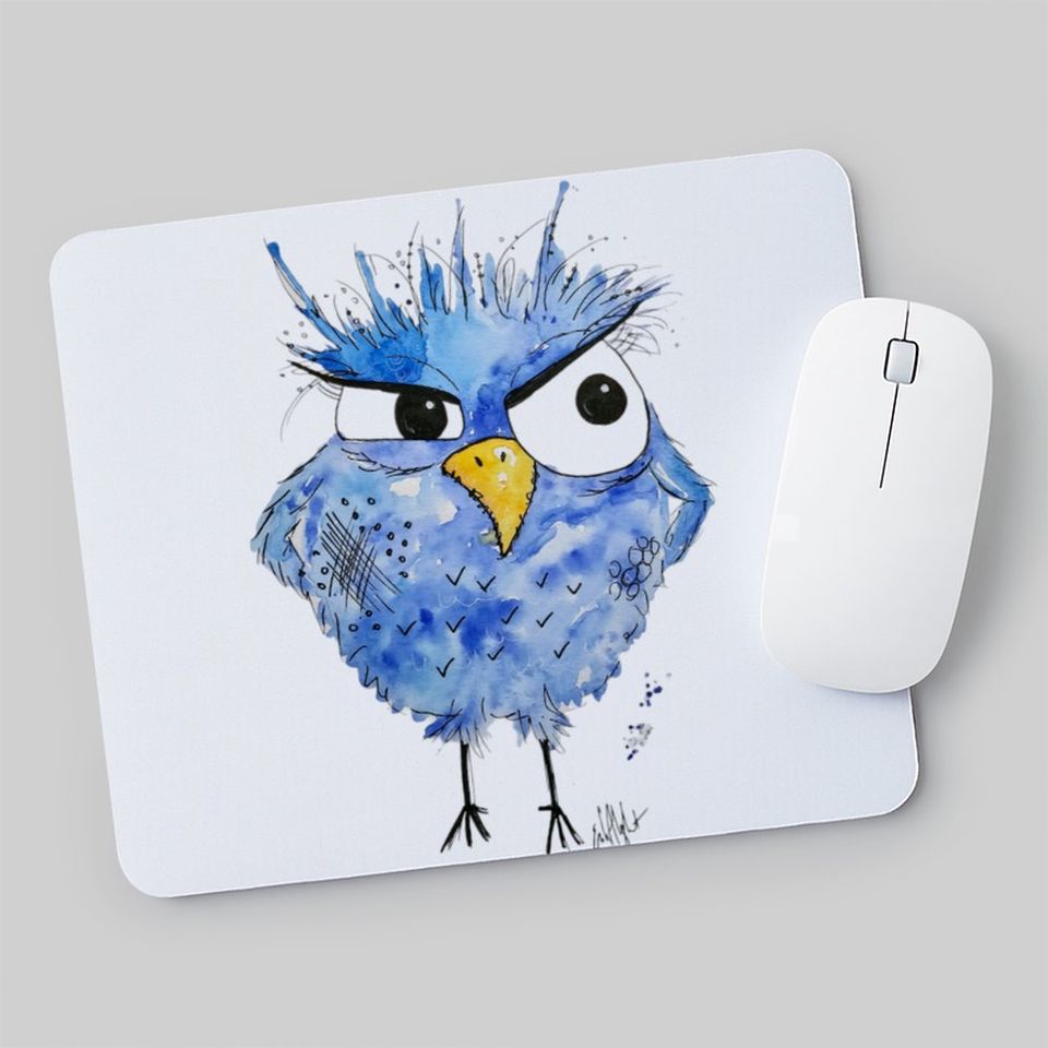 Attitude bird mousepad