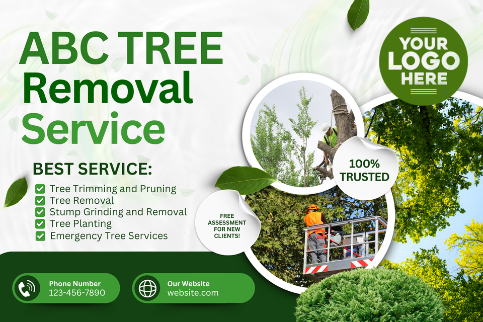 Tree service or landscaping postcards