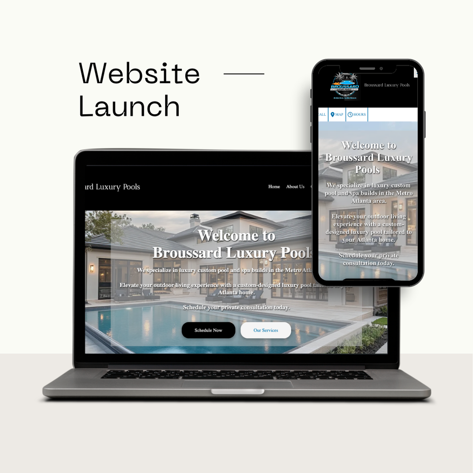 Broussard Luxury Pools website by PeachSites