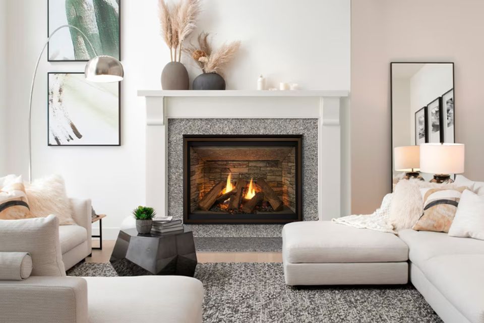 Meridian platinum gas fireplace