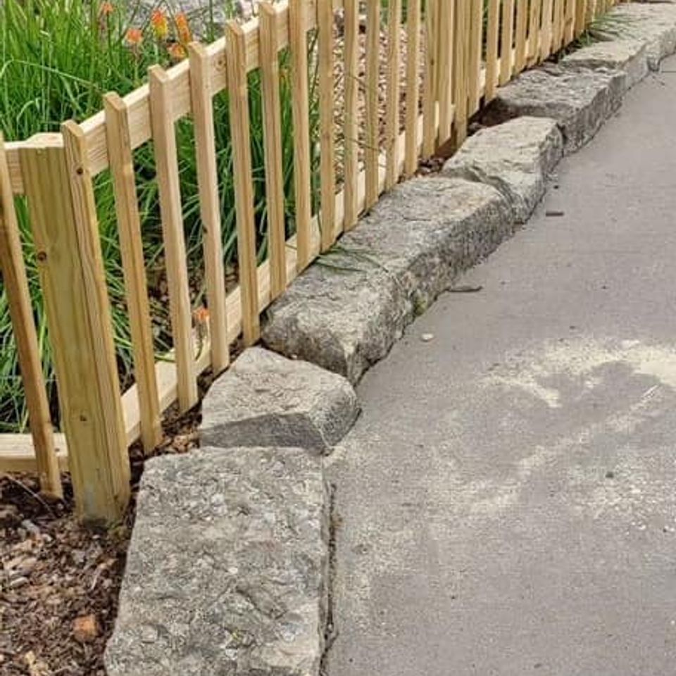 Custom wood fence