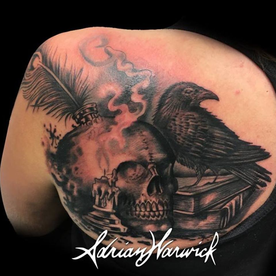 Adrian crow and skull