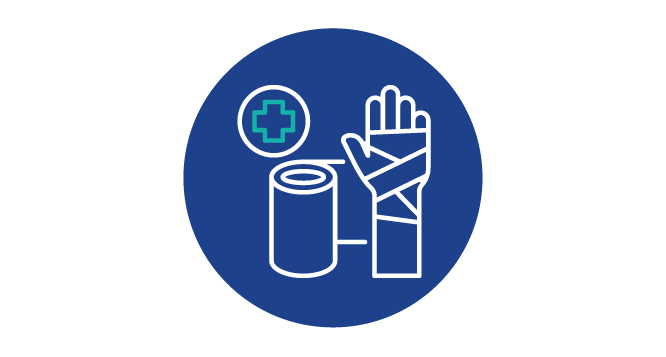 Fusion Biologics icon for versatile use in chronic wounds, burns, and surgeries.