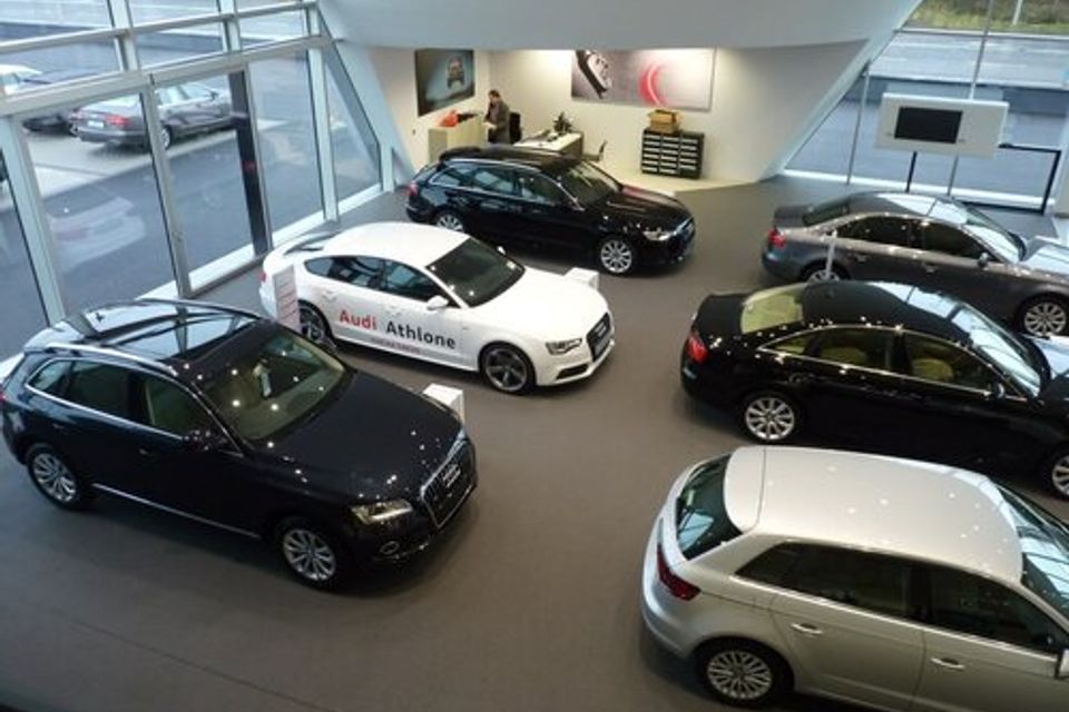 Car showroom with Quartz Carpet flooring.