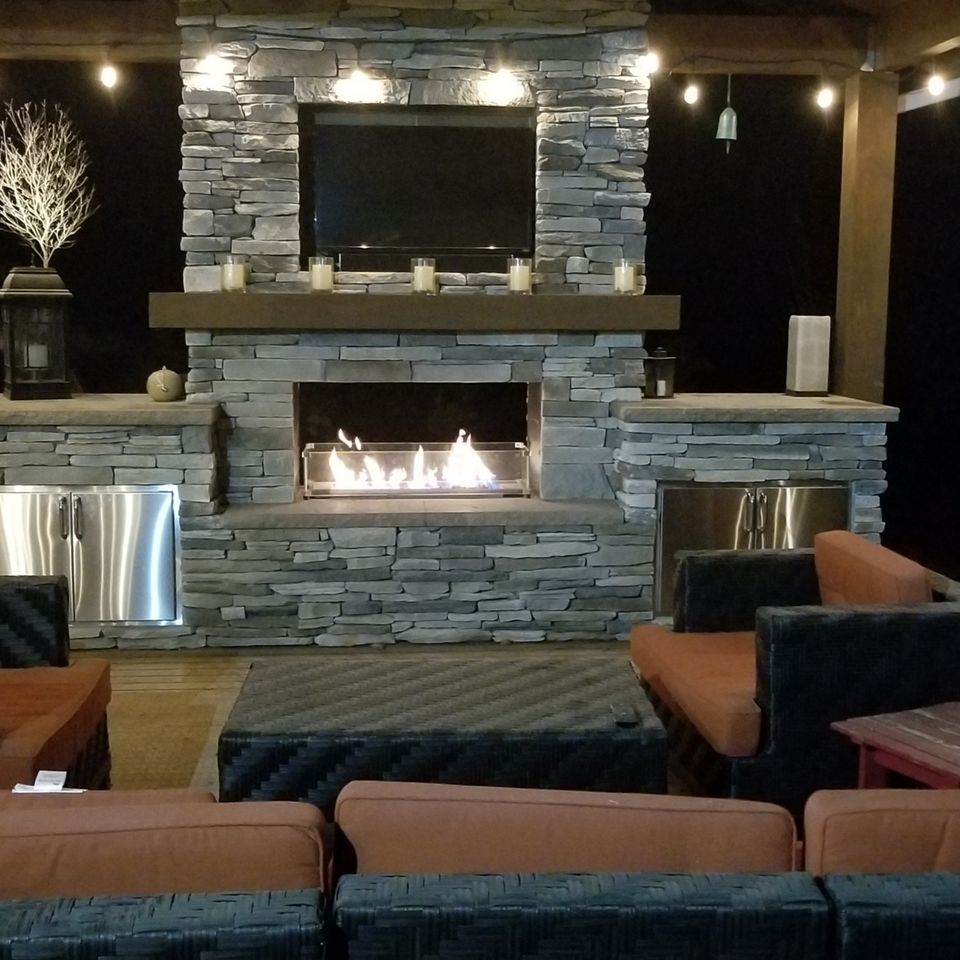 Fireplace after