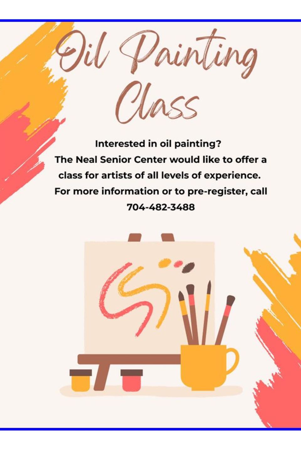 Poster oil painting class