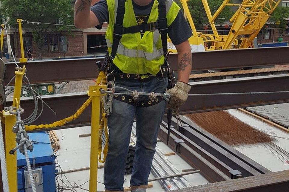 Fall protection on iron 1