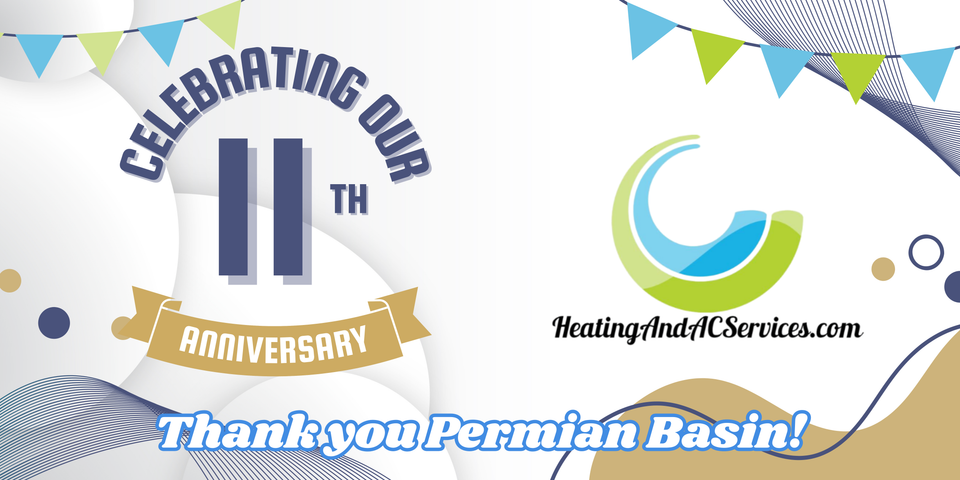 Blue gold corporate anniversary banner