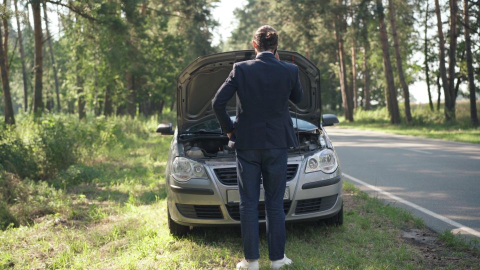 For safety, move your vehicle to the shoulder if possible, turn on hazard lights, and stay inside your car until our driver arrives. Our dispatch will give you an estimated arrival time so you know when help is on the way.