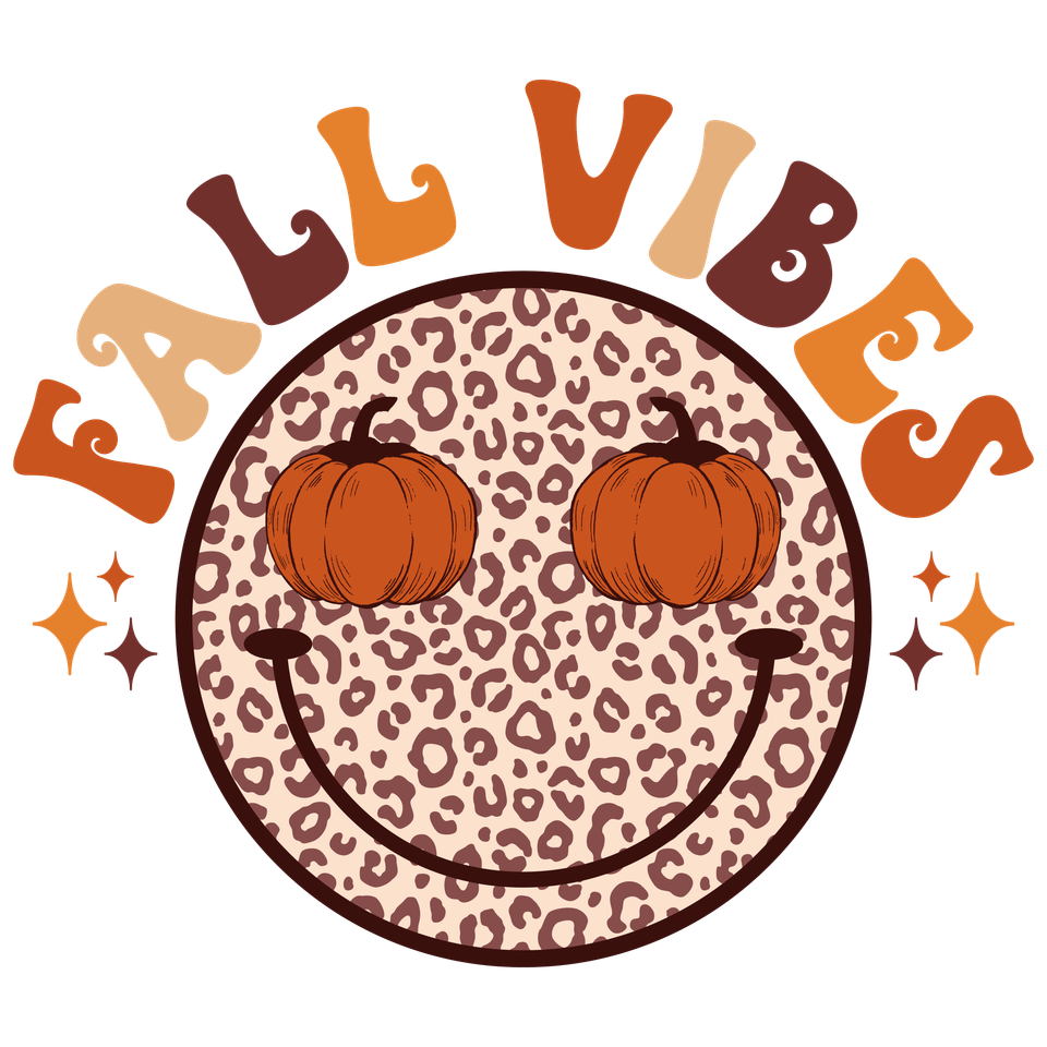 Seasons   fall smiley face leopard fall vibes