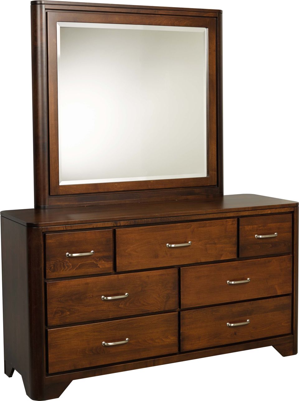 Deer london dresser with mirror   brown maple   london collection