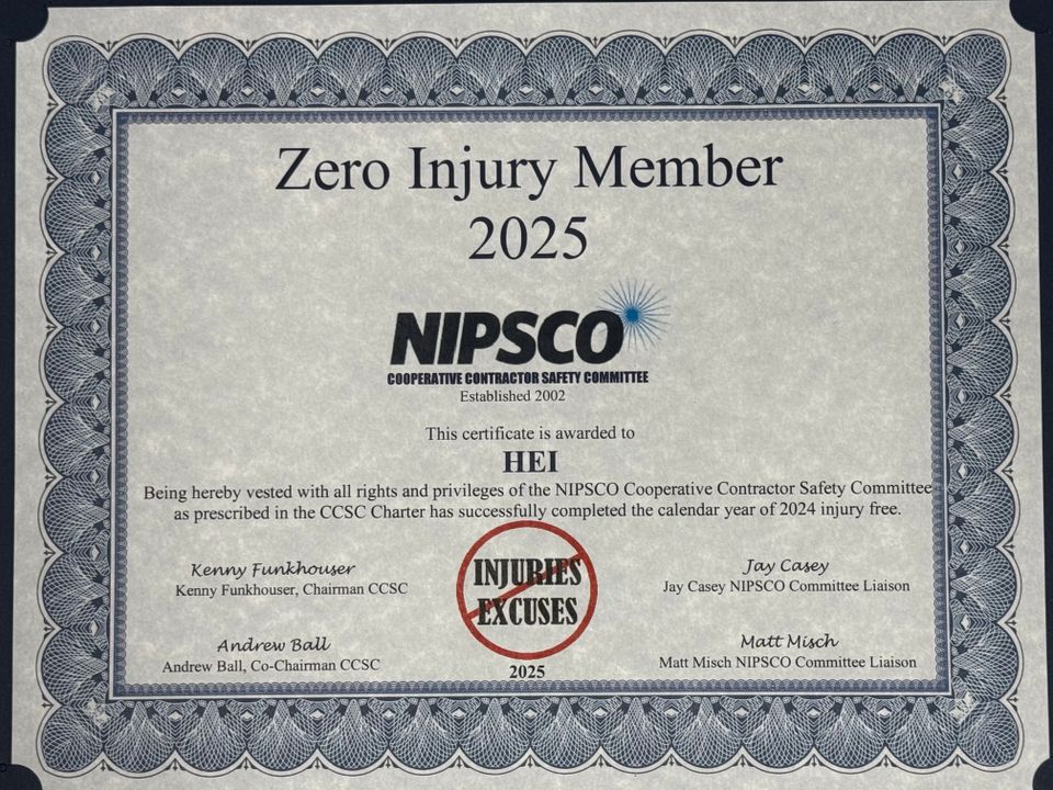 2025 nipsco zero injury award