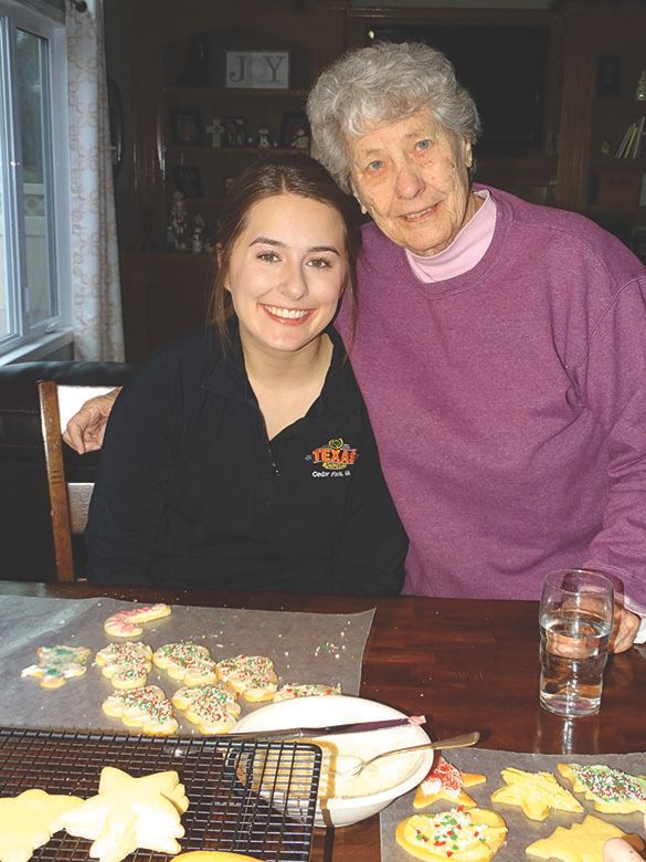 Sara and mom cookie baking