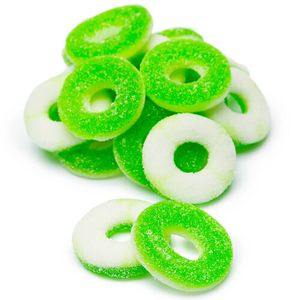 129290 01 trolli apple os green apple gummy rings 3lb box