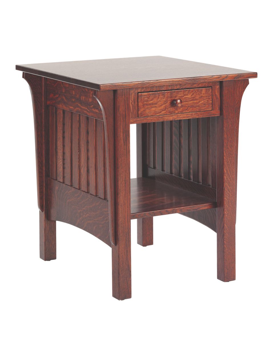Qf 1800 mission end table w drawer