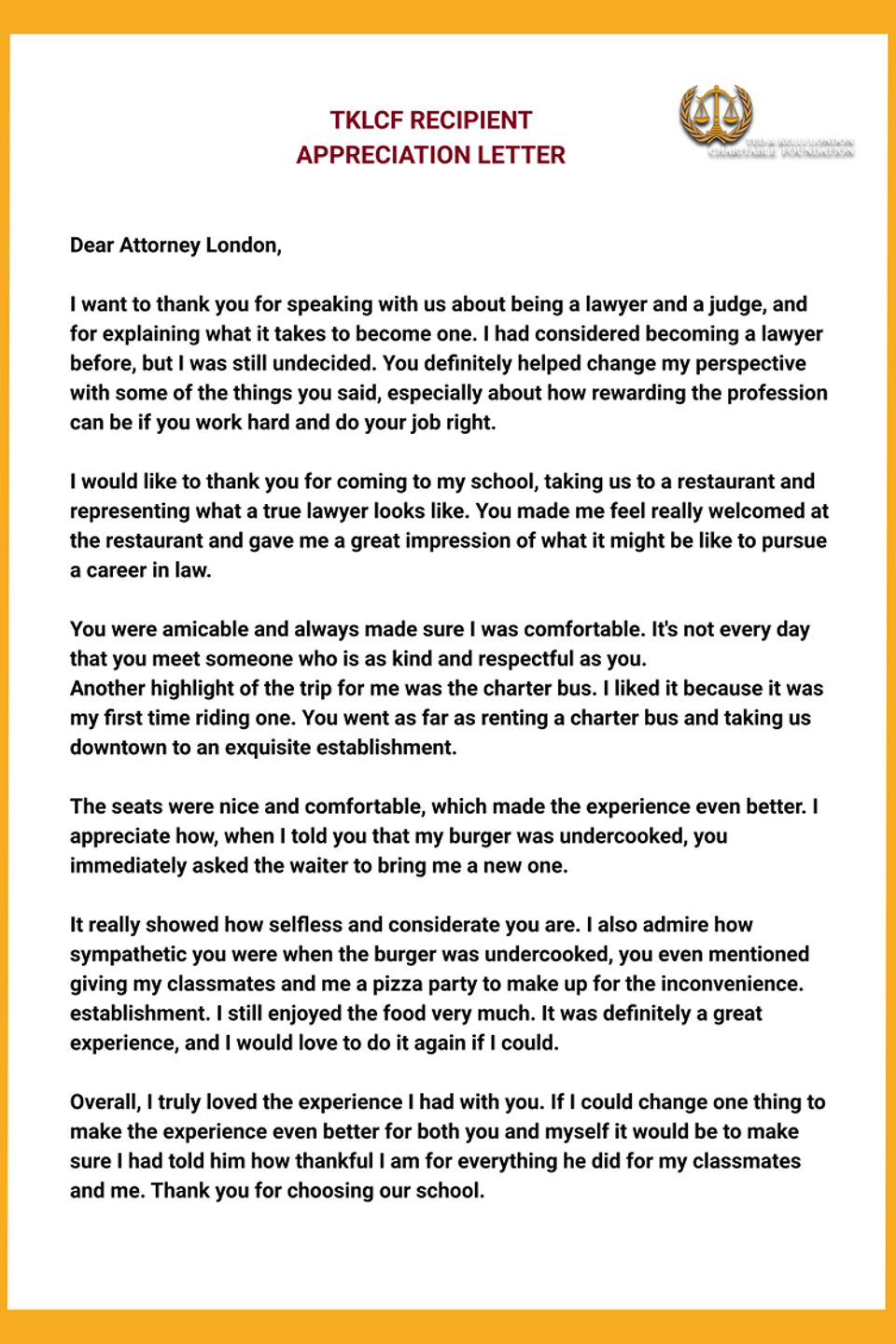 Tklcf appreciation letter 17