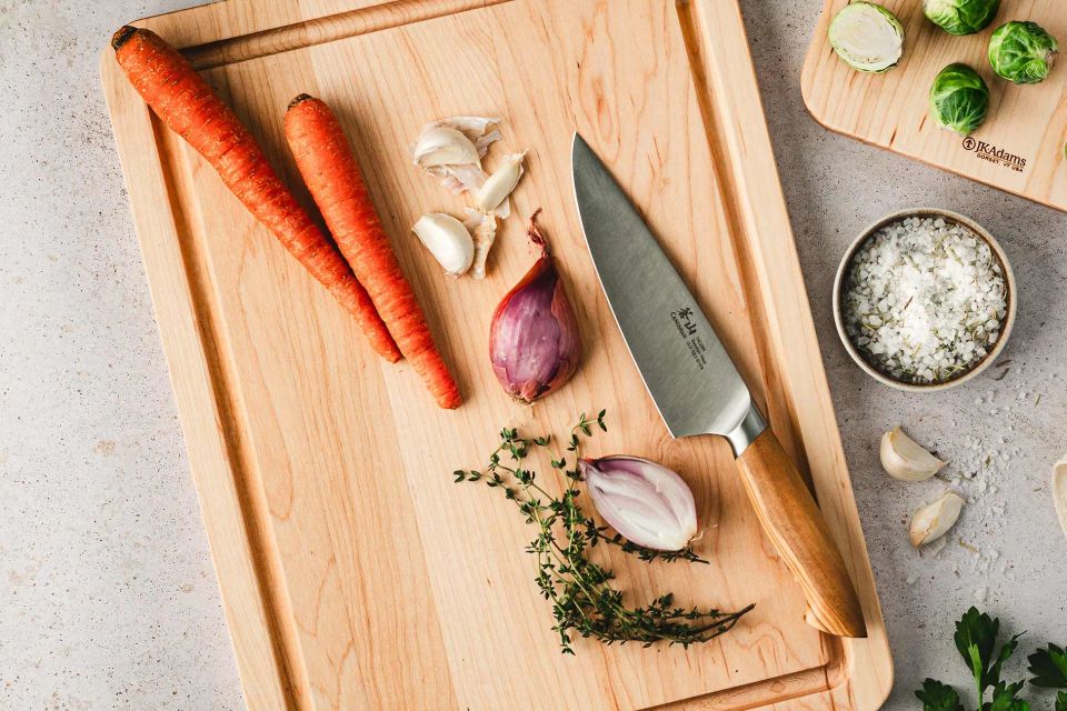 Jk adams wls 1612 lifestyle cutting carrots shallots and garlic
