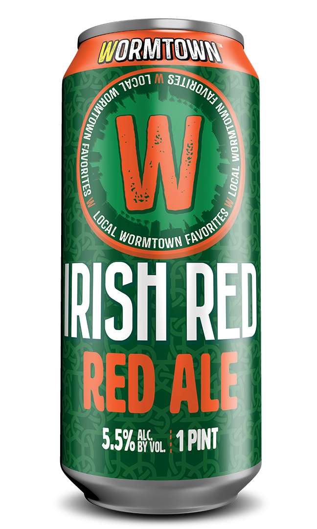Wormtown brewery beer irish red ale 16oz