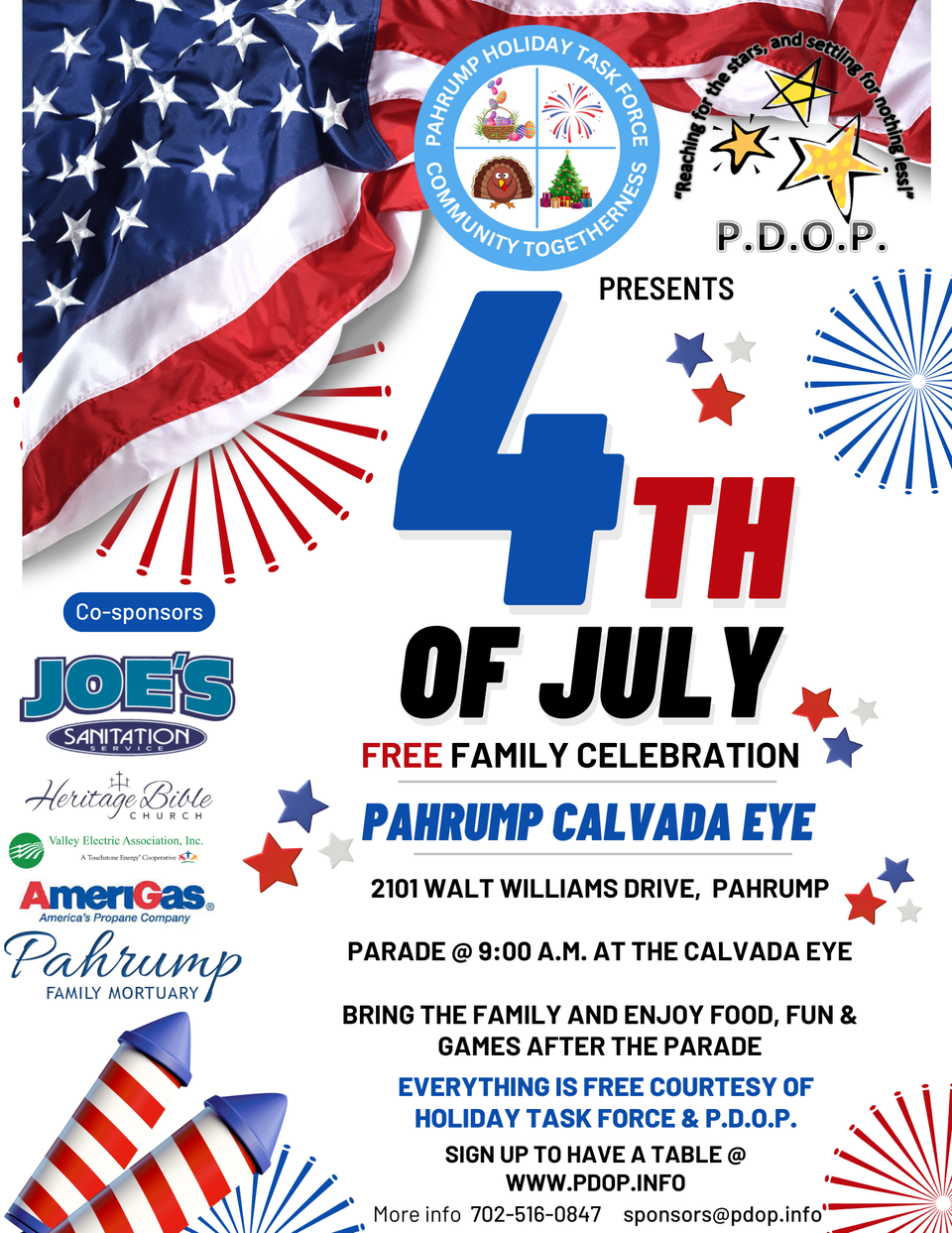 4th of july celebration event flyer