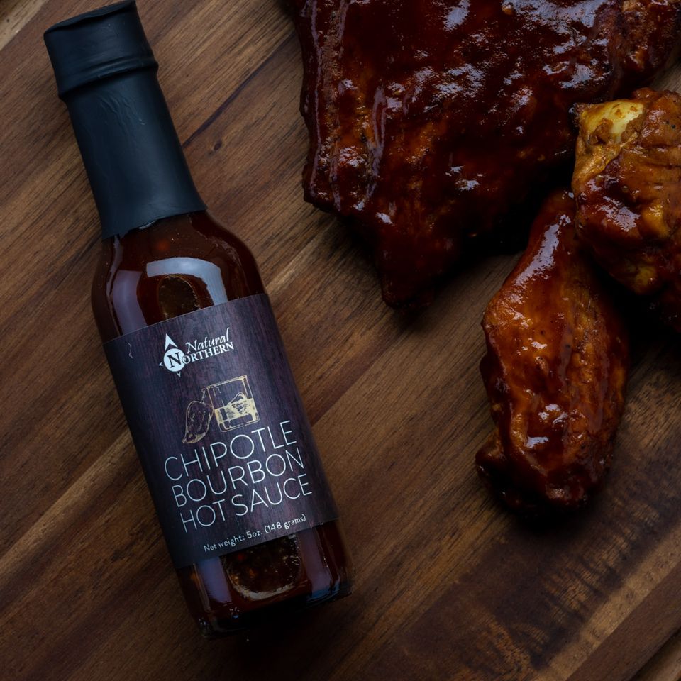 Nnf714 hot sauce chipotle bourbon single (1) 1x1