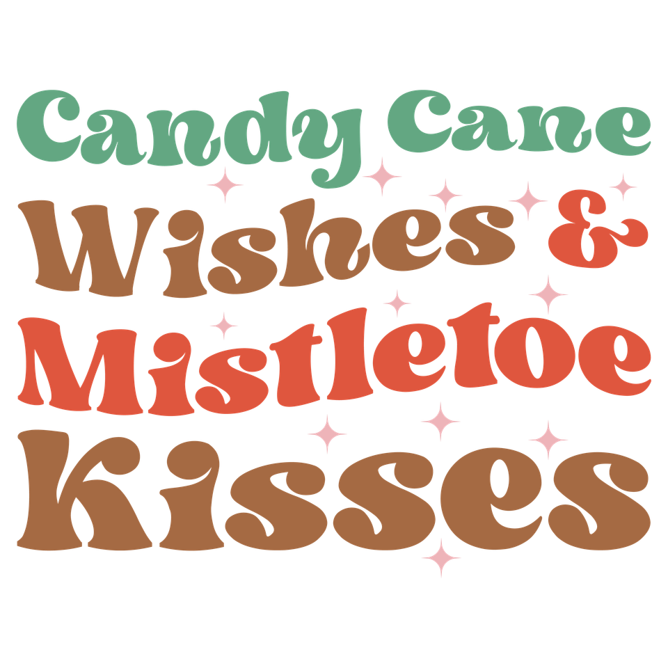 Seasons   christmas candy cane wishes and mistletoe kisses